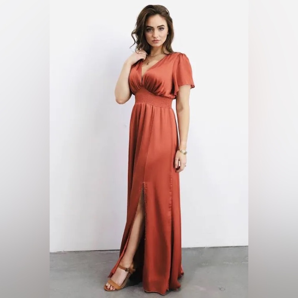 Satin Maxi Dress - XXXL